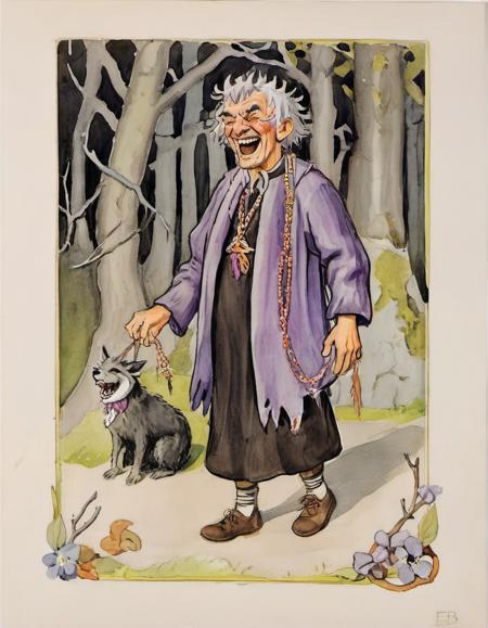 Children book illustration - Elsa Beskow Style - SDXL 1.0