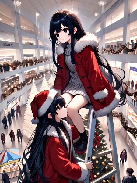 girl like christmas tree