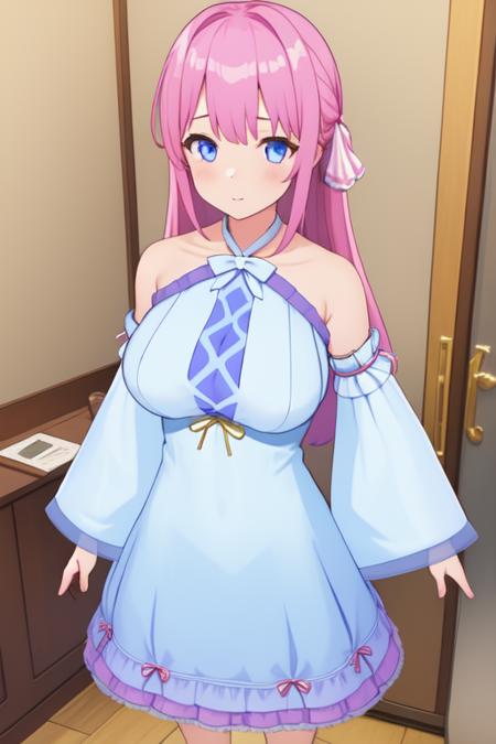 one-piece dress with ribbon