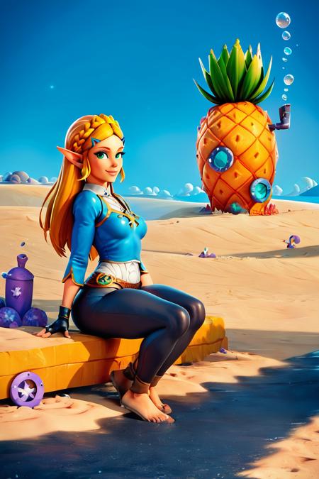 Pineapple Under The Sea (Bikini Bottom, Pacific Ocean) (SpongeBob SquarePants) [Pony & SD1.5]