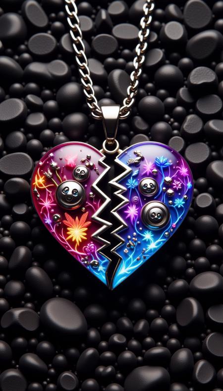 ? Split Heart Necklace Flux ? - Custom broken heart necklace
