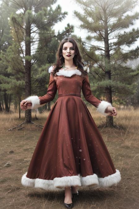 Winter Style Dress (Fur Trim)