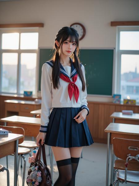 [Flux.1 D][Realistic]  Japanese JK School Uniform | JK制服