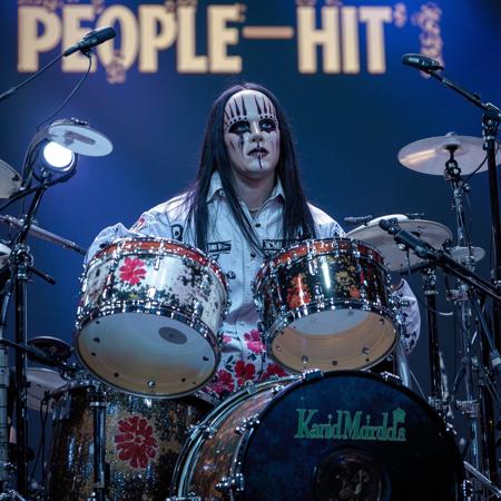 SLIPKNOT band. Number 1 masked. Joey Jordison (drums)