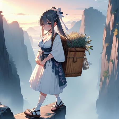 girl like climb mountain / tightrope