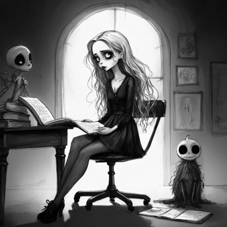 Tim Burton Female Diffusion SDXL