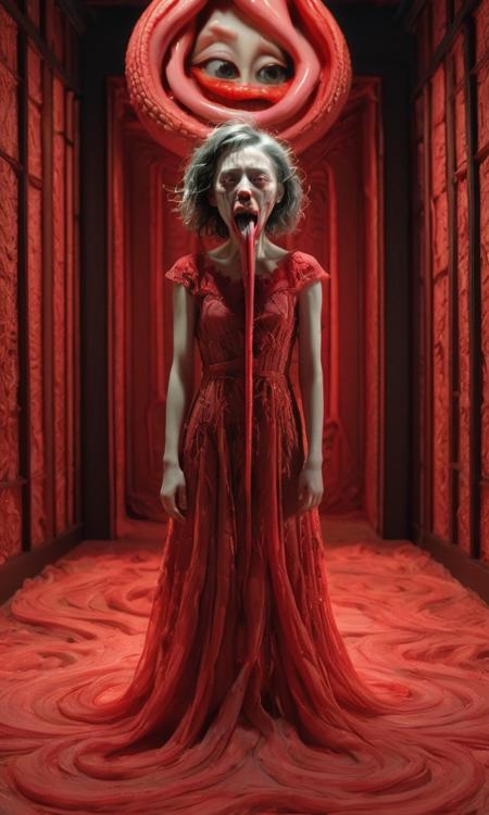Monster Codex-Long tongue ghost | 怪物志-百鬼-吊死鬼
