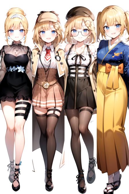 Amelia Watson (Hololive) 4 outfits版本v2-four-outfits (ID: 48669)