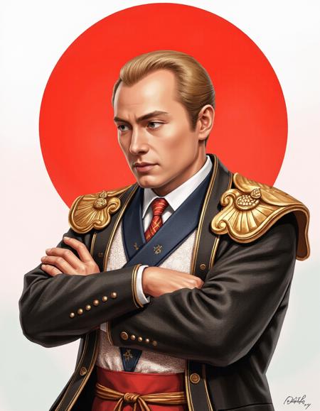 Romance Of The Three Kingdom Officer Potrait Style Lora - Flux 1.D