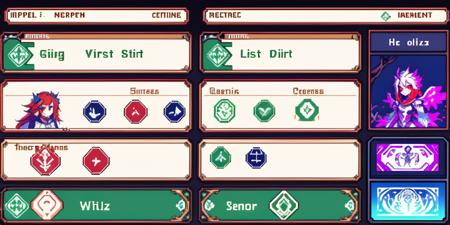 HEZI flat panel pixel game ui