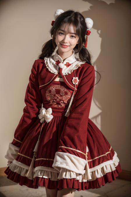 [Realistic] Chinese new year style dress | 农历新年风裙子（新中式/中式Lo裙）