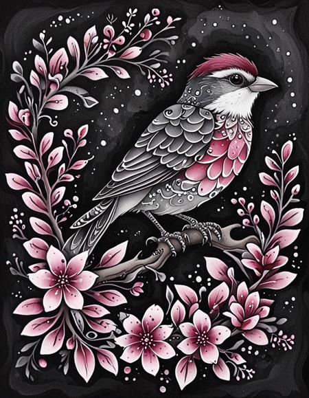 Gothic Pink Floral