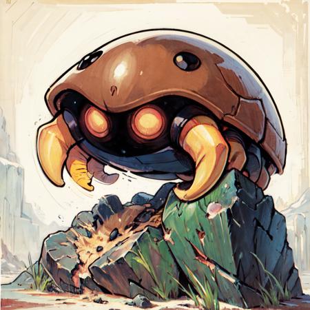 Kabuto: Dome Trilobite | カブト (Pokedex #0140) [Pony & SD1.5]
