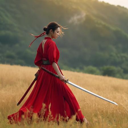 Female (Male) Samurai cinematic style XL + SD1.5