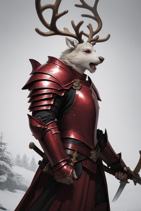 Red Reindeer Knight (OC) LoRA
