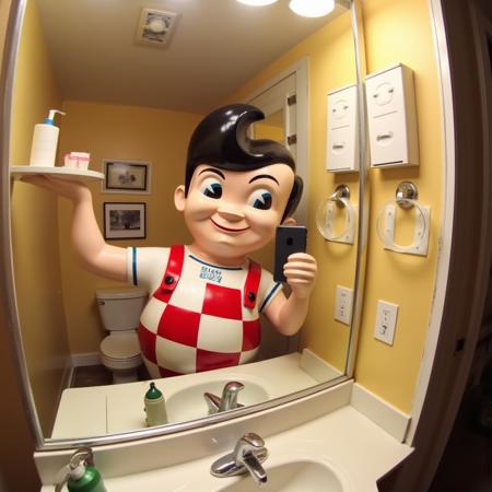 Bob The Big Boy mascot from Bob's Big Boy restaurants - FLUX LoRA版本v1.0 (ID: 1292454)