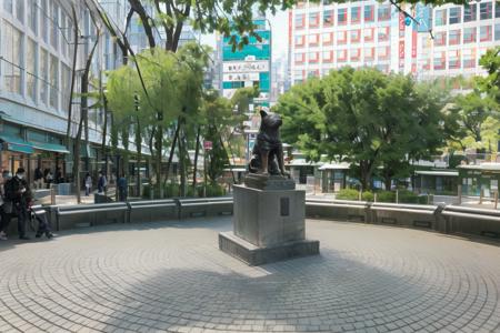ハチ公前(渋谷) Bronze statue of Hachiko in front of Shibuya Station, TOKYO SD15版本SD15_V2 (ID: 335926)