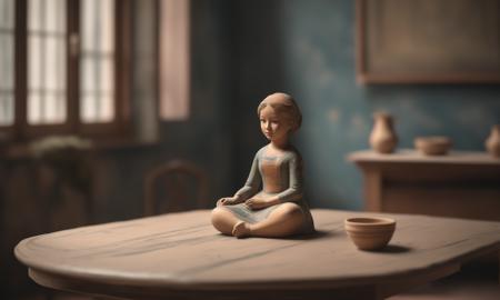 XL Realistic painted pottery art style