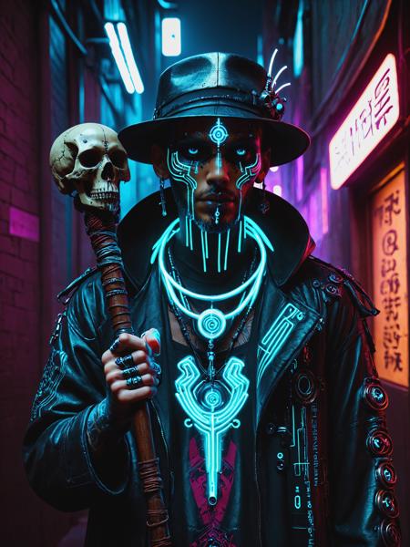 Neon Cyberpunk - Techno-Mages FLUX, SDXL & SD1.5