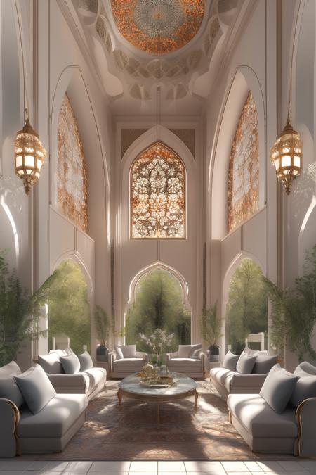 A Middle Eastern interior style