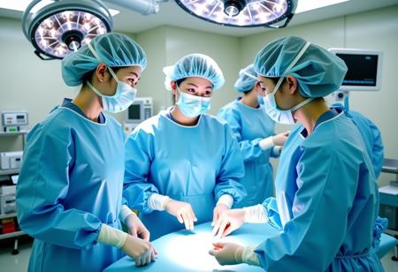 Female Surgeon / Surgical Nurse with Bouffant Cap Flux