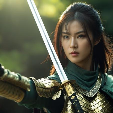 Female (Male) Samurai cinematic style XL + SD1.5