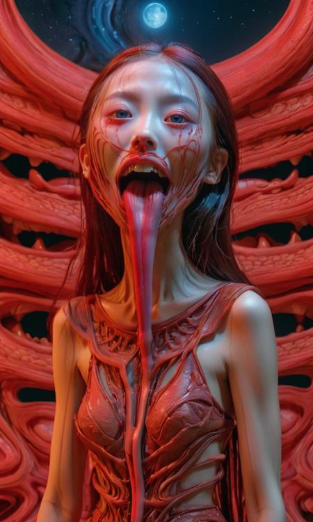 Monster Codex-Long tongue ghost | 怪物志-百鬼-吊死鬼