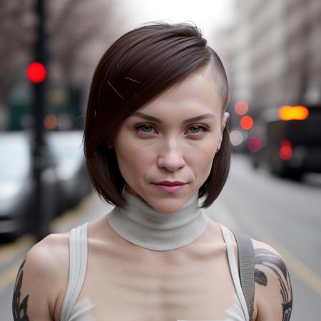 Semi shaved hair