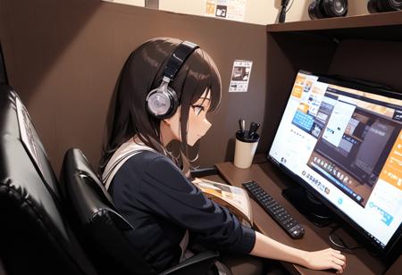 ネカフェ (Internet Cafes in Japan) SDXL