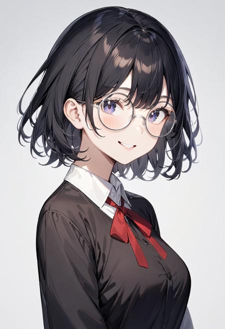 round metal frame glasses1 SDXL