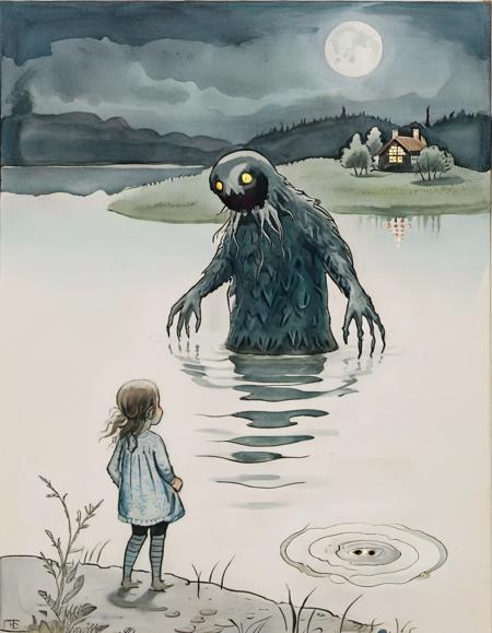 Children book illustration - Elsa Beskow Style - SDXL 1.0