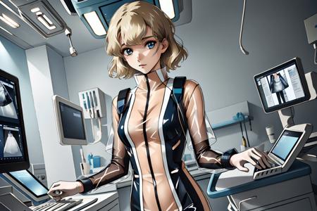 Doctor Latex Ultrasound Exam