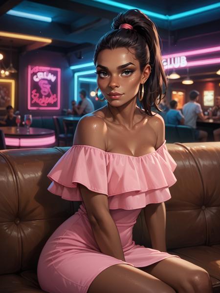 Evening Flounce Dress | Clothing LoRA版本v1.0 (ID: 810846)