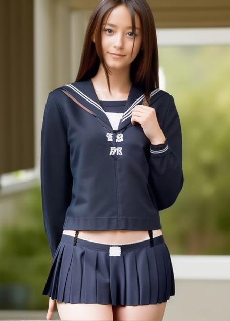 日本の冬用学校制服/Japanese winter school uniforms.