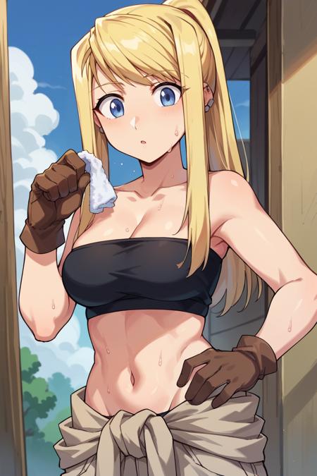 Winry Rockbell/ウィンリィ・ロックベル (Fullmetal Alchemist) SDXL LoRA | 3 Outfits [Pony Diffusion]