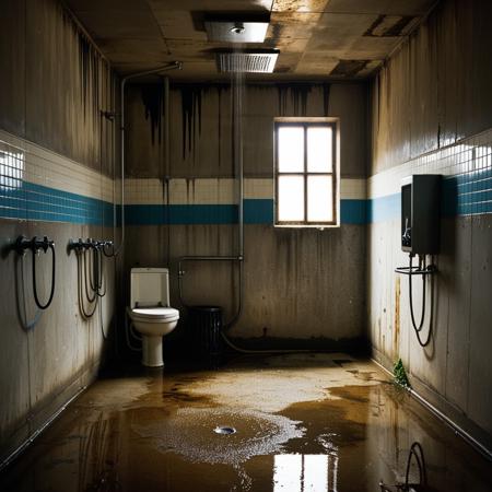 Prison shower background