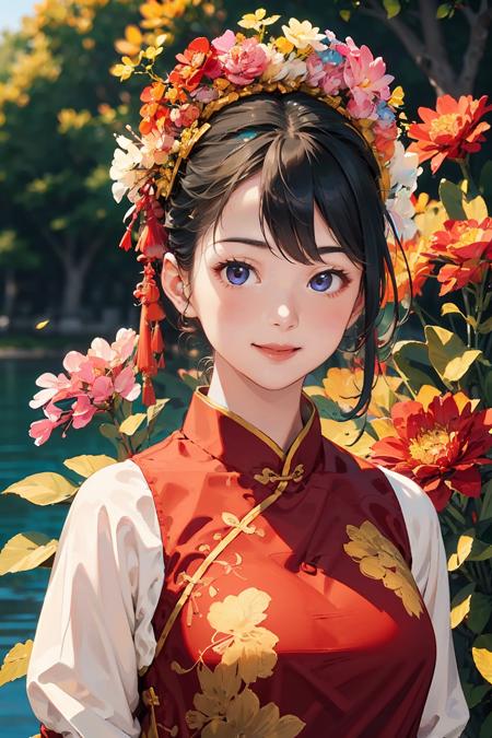浔埔女-簪花围头饰 | Xunpu-Hairpin flowers | Chinese traditional clothing