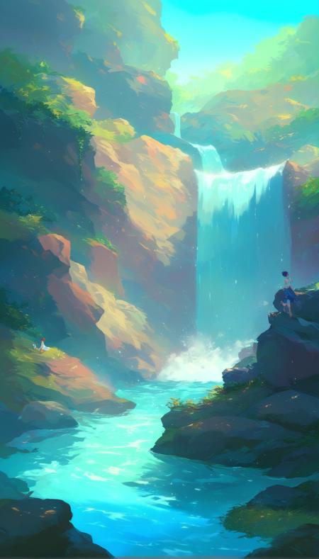 Anime Style Backgrounds for Pony Diffusion