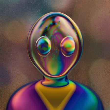 Oil Bubble / Iridescence, Multi-Colored Style Art (7)