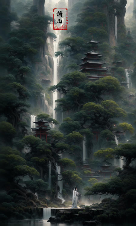 绪儿-【古风松】【 Gufeng pine 】 theme scenery