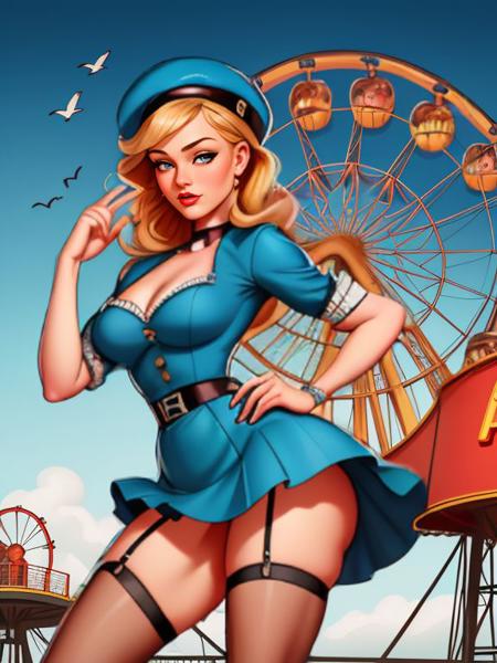Coca Cola ( Gil Elvgren/Haddon Sundblom) Pinup Style