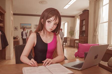 Two Tone Black Pink Dress