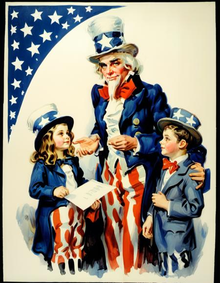 American Propaganda Painting - James Montgomery Flagg Style