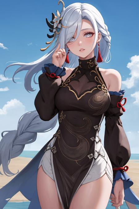 Shenhe/申鹤 (Genshin Impact) LoRA | (Frostflower Dew)