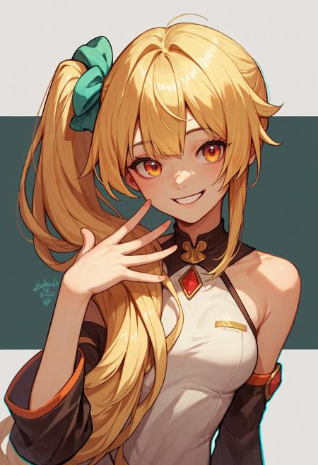 (PonyXL pose) Sidetail Miku Noodle Stopper (meme)