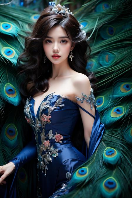 JAY - FEATHERS BLUE DRESS