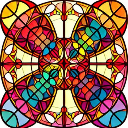 Stained glass circle
