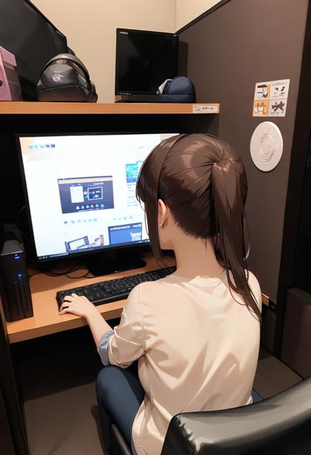 ネカフェ (Internet Cafes in Japan) SDXL