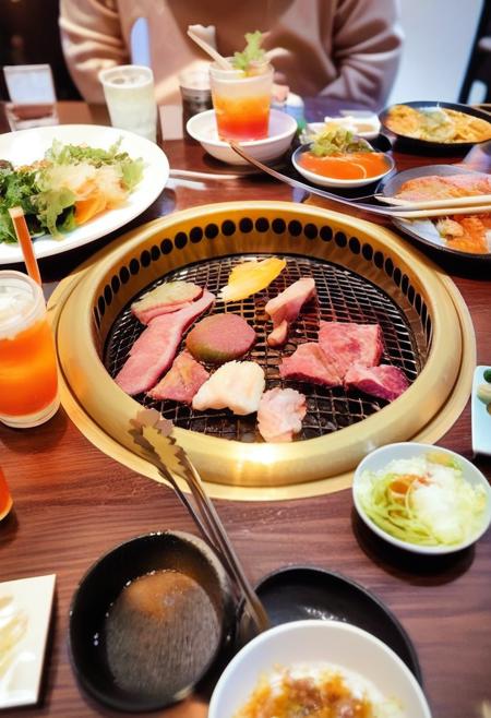 無煙ロースター内蔵テーブル Table with built-in smokeless roaster / PONY