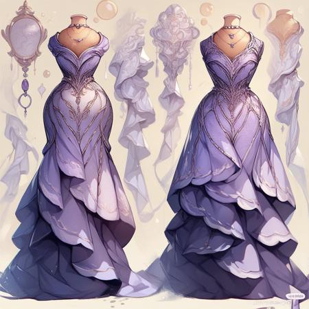 Chart of draw dress